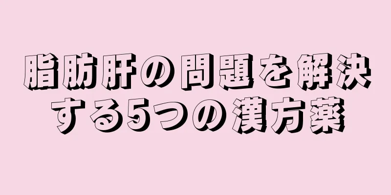 脂肪肝の問題を解決する5つの漢方薬