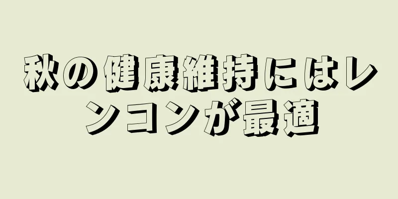 秋の健康維持にはレンコンが最適