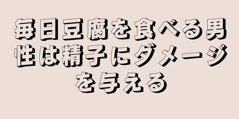 毎日豆腐を食べる男性は精子にダメージを与える