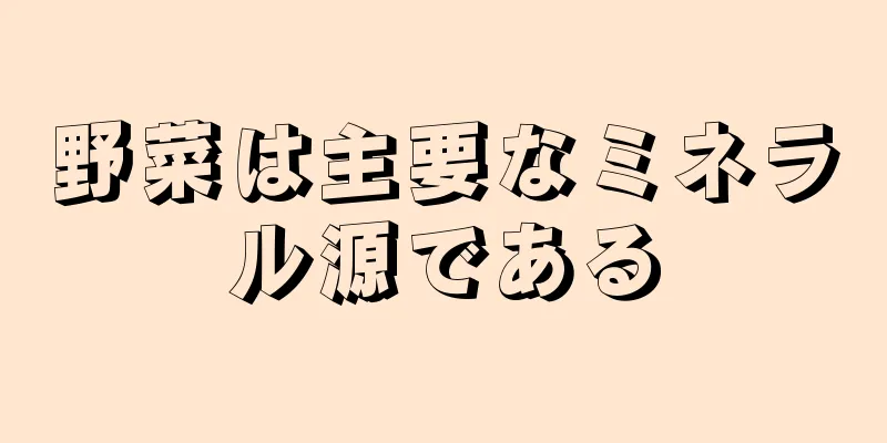 野菜は主要なミネラル源である