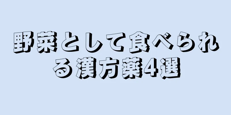 野菜として食べられる漢方薬4選