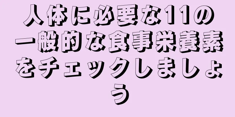 人体に必要な11の一般的な食事栄養素をチェックしましょう